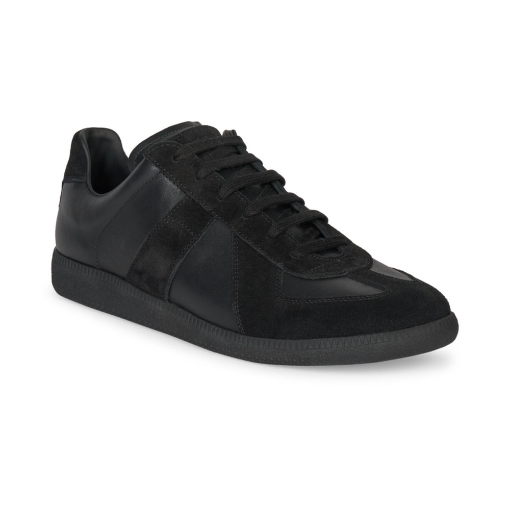 Mens Mason Margiela Replica Leather Low-Top Sneakers
